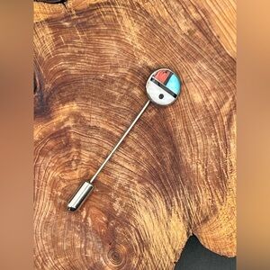 Vintage Zuni Sun Face Stick Pin